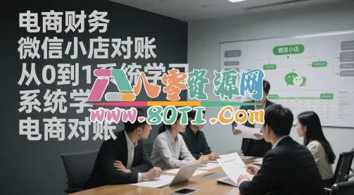 电商财务微信小店对账，从0到1系统学习电商对账-80资源网